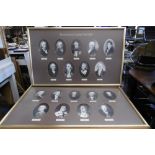 A SET OF TEN GILT FRAMED PORTRAITS,