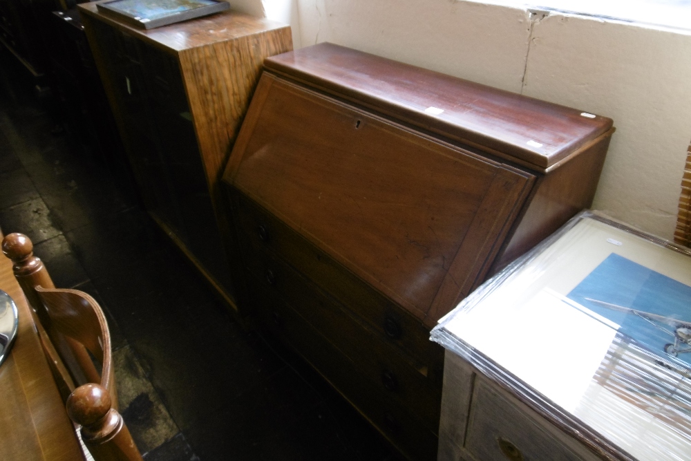 EDWARDIAN INLAID MAHOGANY BUREAU