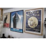 THREE DECORATIVE POSTERS