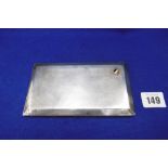 A HM SILVER CIGARETTE CASE BY ASPREYS WEIGHT 6-7/8 OUNCES 14 & HALF CM AND 8 CM (A/F) EMBELLISHED
