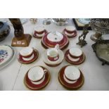 A MINTON TEA SET INCLUDING TRIOS