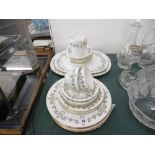 A COLLECTION OF MINTON CHINA INCLUDING PLATTERS,