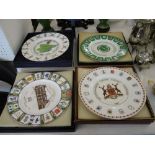 SIX BOXED COUNTY CRICKET PLATES INCLUDING COALPORT