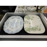 TWO MEAT PLATERS INCLUDING WEDGEWOOD