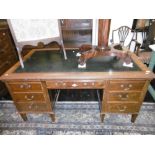 A 19TH CENTURY MAHOGANY DESK