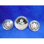 THREE COMMEMORATIVE COINS (TWO SILVER)