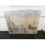 OIL PAINTING OF VENICE SIGNED G MARSHAL, WITH OLDER OIL PAINTING,