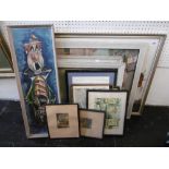 A MIXED ASSORTMENT OF PAINTINGS,