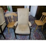 A PAIR OF PARKER KNOLL HIGH BACK CHAIRS