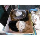 A QUANTITY OF FUR HATS