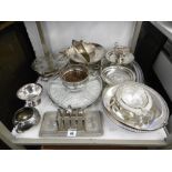 A QUANTITY OF ASSORTED SILVER PLATE