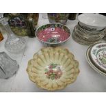 A VICTORIAN FRUIT BOWL PLUS ONE OTHER