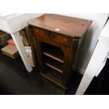 AN INLAID VICTORIAN WALNUT MUSIC CABINET