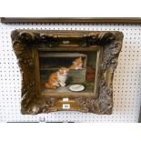 GILT FRAMED OIL ON BOARD,