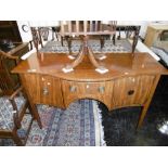 A 19TH CENTURY INLAID MAHOGANY SIDEBOARD