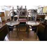 PAIR OF BENTWOOD CHAIR AND A REGENCY SALON CHAIR