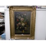 GILT FRAMED OIL ON BOARD,