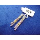 PAIR OF 18ct WHITE GOLD EARRINGS