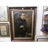 FRAMED OIL ON CANVAS PORTRAIT OF BENJAMIN DISRAELI A.