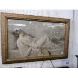 GILT FRAMED EARLY 20TH CENTURY PASTEL OF A LADY,