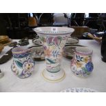 THREE POOLE POTTERY VASES