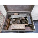 A QUANTITY OF OLD TOOLS IN A BOX