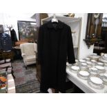 A CASHMERE NAVY LONG COAT HOUSE OF FRAISER