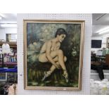 A GILT FRAMED PICTURE OF A NUDE
