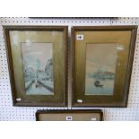 A PAIR OF 19TH CENTURY WATERCOLOURS SIGNED EMILO BONIN,