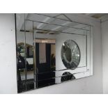 AN ART DECO STYLE STRIP MIRROR