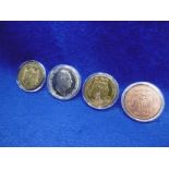 FOUR NICKLE REPRODUCTION WILLIAM IV COINS