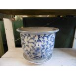 A BLUE AND WHITE PLANTER