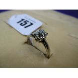 18ct WHITE GOLD AND PLATINUM SOLITAIRE RING, 1.025 CARATS APPROX.