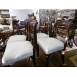 A SET OF FOUR 19TH CENTURY REGENCY PERIOD MAHOGANY DINING CHAIRS