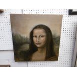 AN OIL ON CANVAS MONA LISA