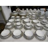 A CROWN STAFFORDSHIRE PART DINNER/TEA SET