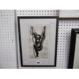 A SIGNED LIMITED EDITION ETCHING OF AN ORANGUTAN