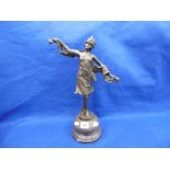 AN ART DECO STYLE SCULPTURE OF A DANCING LADY