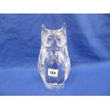 A DAUM FRANCE CRYSTAL OWL