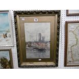 A PAINTING MARINE SCENE SIGNED AH WALKER