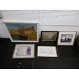 FIVE FRAMED PICTURES