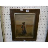 A FRAMED 19TH CENTURY OIL ON BOARD,