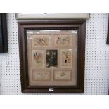 A FRAMED 1ST WORLD WAR PHOTO AND FRENCH POSTCARDS