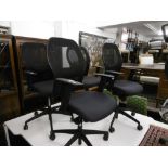 FOUR MODERN OFFICE CHAIRS