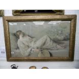 GILT FRAMED EARLY 20TH CENTURY PASTEL OF A LADY,
