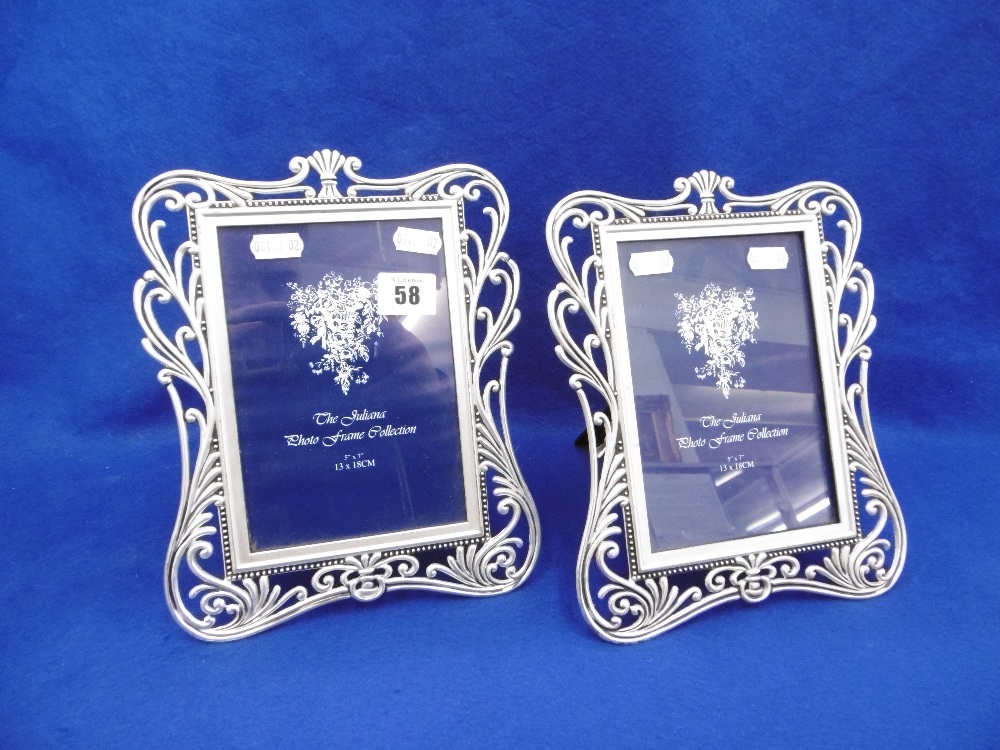 TWO SILVERED PICTURE FRAMES - Image 2 of 2