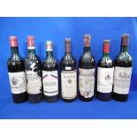 SEVEN BOTTLES OF RED WINE INCLUDING GRESSIER GRAND POUJEAUX 1966,