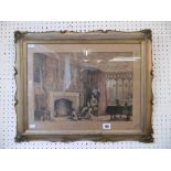 A GILT FRAMED PRINT,