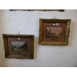 A PAIR OF SIGNED ITALIAN OIL PAINTINGS ITALIAN ALPS AND ONE OTHER