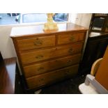 SATINWOOD CHEST OF FIVE DRAWERS